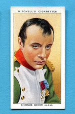 1939 STEPHEN MITCHELL STARS OF SCREEN & HISTORY TOBACCO CARD #4 CHARLES BOYER picture
