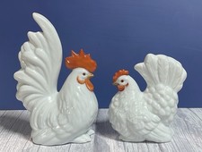 Vtg Karl Klette Rooster And Hen Figurines. Made In Germany picture