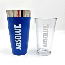 Absolut Vodka 2-Piece Boston Shaker, 16 oz. Mixing Glass & 28 Oz. Shaker, NIB picture