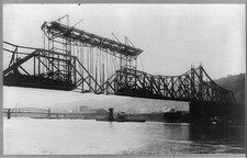 Photo:Wabash Railroad Bridge c1904 Steel Truss Lift Bridge picture