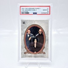 1991 Topps The Addams Family Photo Cast #1 PSA 10 Stickers Pop 1 picture