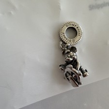 Disney Parks Mickey Mouse Steamboat Willie Dangle Charm Silver Tone Pendant picture
