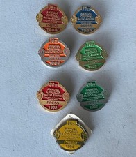 Lot of 7 Vintage Chicago Auto Show PRESS Badges Buttons 1984 - 1988 1992 1994 picture