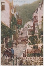 Clovelly High Street Looking Up. New Inn. Jackasses. Devon Celesque Series picture