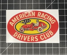New AMERICAN Racing Drivers Club - Original Vintage 1960's Vinyl Decal  ARDC picture