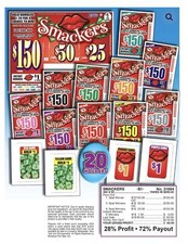 Pull Tab Ticket - Hard Card Tickets - Game - Smackers 300 ct  picture