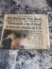 2001 New York Times 9 11 01 Newspaper NY 12 September Vacuum Sealed Edition picture