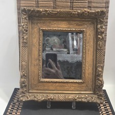 Vtg Soicher-Marin Ornate Gold Carved Wood Wall Mirror Baroque Rococo Style Frame picture