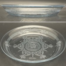 Fire King Sapphire Blue Philbe Pie Plate/Dish 1941-56 Made in USA 9.25