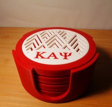 KAPPA ALPHA PSI 3D PRINTED COASTER SET WITH HOLDER picture