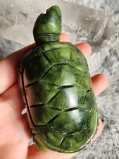 Green Jade Stone Turtle Statue Green Gemstone Mineral Specimen Home Decoration picture