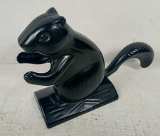 Matte Black Squirrel Nutcracker Cast Metal 8