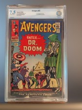 1966 Marvel Comics Avengers 25 CGC CBCS 7.5. Doctor Doom Cover Doomsday picture