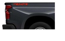 Chevy Silverado Red 4X4 Bedside Decals 2019-2026 Set of 2 GM Licensed picture