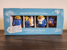 Vintage Paddington Bear 1978 World Of Gorham Set Of 4 Original Box Ornaments picture