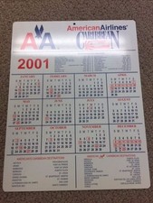 Original Vintage AMERICAN AIRLINES CARIBBEAN Calendar 2x sided destinations -76 picture