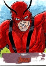 '22 Fleer Ultra 1/1 autographed sketch card of Antman/Giantman picture