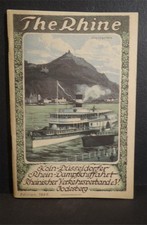 Vintage 1925 The Rhine River, Steam Ship Guide Map Booklet Travel brochure, picture