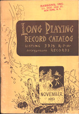 1951 Nov LONG PLAYING RECORD CATALOG - Listing 33-1/3 R.P.M. Microgroove Records picture