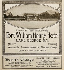 1922 AD.(PC8)~FORT WILLIAM HENRY HOTEL, LAKE GEORGE, NY. EUROPEAN PLAN picture