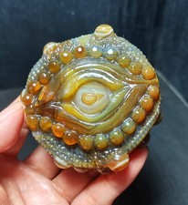 RARE 226G Natural Inner Mongolia Gobi Eye Agate Eye Stone Series WYY3631 picture