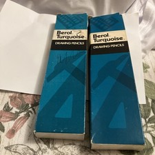 (11) Berol Turquoise 375 H Drawing Pencils Vintage 375 4H drafting engineer picture