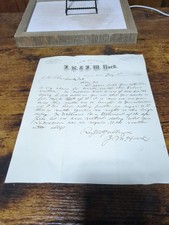 Antique Law Office Letter Letterhead Elyria Ohio JM Hord 1876 Signed By Lawyer picture