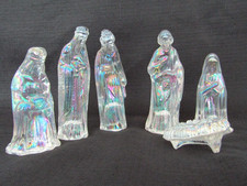 Silvestri Iridescent Glass Nativity 6 Piece Figurine Set picture