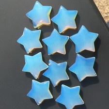 10pc opalite Quartz hand Carved Five pointed star crystal Reiki healing picture