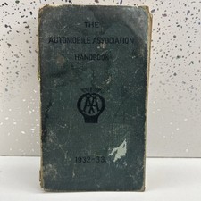 Vintage Motor Collectible AA Book Automobile Association Handbook 1932-33 - Used picture