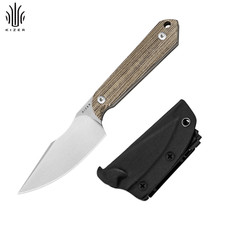 Kizer Mini Harpoon Drop Point Fixed Knife AEB-L Blade Micarta Handle With Sheath picture