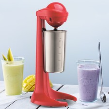 6.69*5.31*13.78in 110V 60Hz Red SS/ Plastic Electric Milkshake Maker Drink Mixer picture