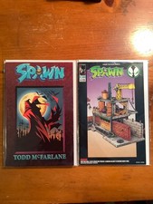 Vintage 1994 Spawn Alley Playset Mini Comic #1 + Modern Spawn Book 2-Comic Lot picture