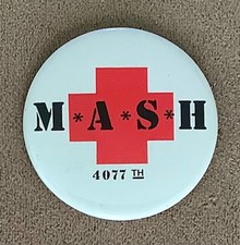 MASH tv series vintage pin back button picture