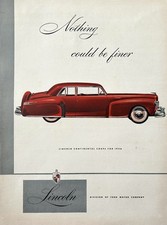 1946 Ad ( 10 1/4 X 13 1/2 inches) Lincoln 1946 Continental Coupe picture