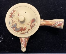 Japanese Nerikomi Kyusu Style Tea pot Unique Color And Shape Collectible Gift picture