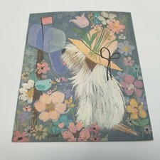 Vintage Greeting Card Fantasy Buzza Cardozo 60s White West Highland Terrier Bird picture