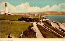 Plymouth Hoe UK England Devon Light House Postcard unused 1960s/70s picture