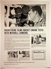 Mitchell Camera Rocketdyne Missile Engine Film Test Vintage Magazine Ad 1959 picture