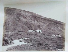 Antique Albumen Photo Funicular Railway Of Mount Vesuvius 7 3/4 X 10 Inches picture