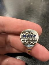 Vintage 1987 US Navy An Adventure Hot Air Balloon Enamel Lapel Pin Badge picture