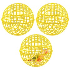 AceOrbit 3 Pcs 11.8 Inch Yellow 2026 Chicken Ball Cage, Plastic Rolling Orb M... picture