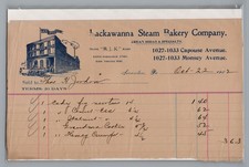 Antique 1902 Scranton PA Billhead Lackawanna Steam Bakery Co. picture