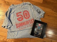 SUMMERFEST 50th Anniversary - Shirt (XL) & Framed Guitar Pick Display -Milwaukee picture