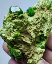 Demantoid Garnet Crystal Natural Raw Rough Gemstone Matrix Cluster Specimen picture