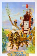 Rhum St. James 🍹 Vintage Ad Poster - 24x36” - Hi-Res💎 Print - 200 GSM Paper🗞️ picture