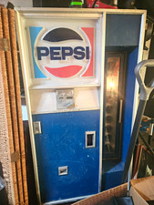 Pepsi Soda Vending Machine Blue/White Vintage Style Pepsi Soda Machine picture