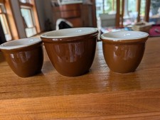 Hall Pottery Custard Ramekins Bowls #251 & #353 USA Lot of 3 Vtg picture