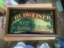 Budweiser King of Beers Anheuser-Busch reverse glass serving Tray  picture