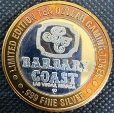 ⭐️BARBARY COAST HOTEL & CASINO Limited Edition 999% .6 Oz Pure Silver Strike⭐️ picture
